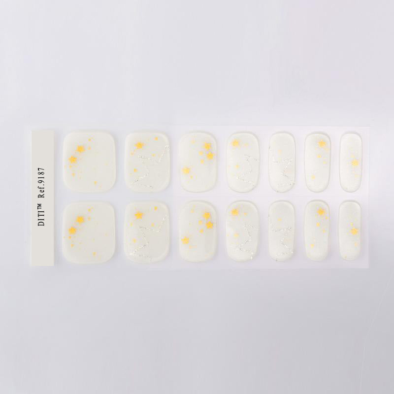 DITI™ 14 Pics Semi Cured Gel Nail Strip Nail art stickers False Nail Body art stickers