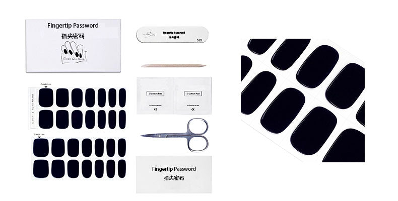 Fingertip Password指尖密码™ Pics Semi Cured Gel Nail Strip Nail art stickers False Nail Body art stickers