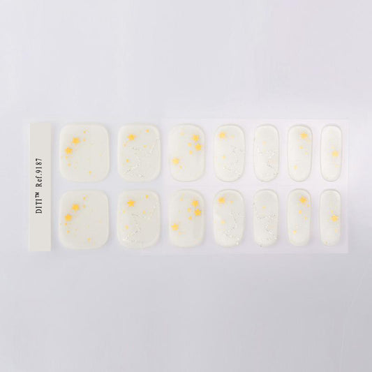 DITI™ 14 Pics Semi Cured Gel Nail Strip Nail art stickers False Nail Body art stickers
