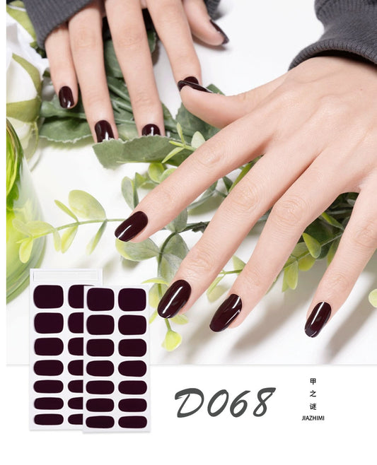 甲之谜JIAZHIMI™ 28 Pics Semi Cured Gel Nail Strip Nail art stickers False Nail Body art stickers